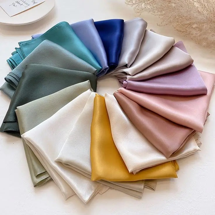 Solid Color Silk Scarf