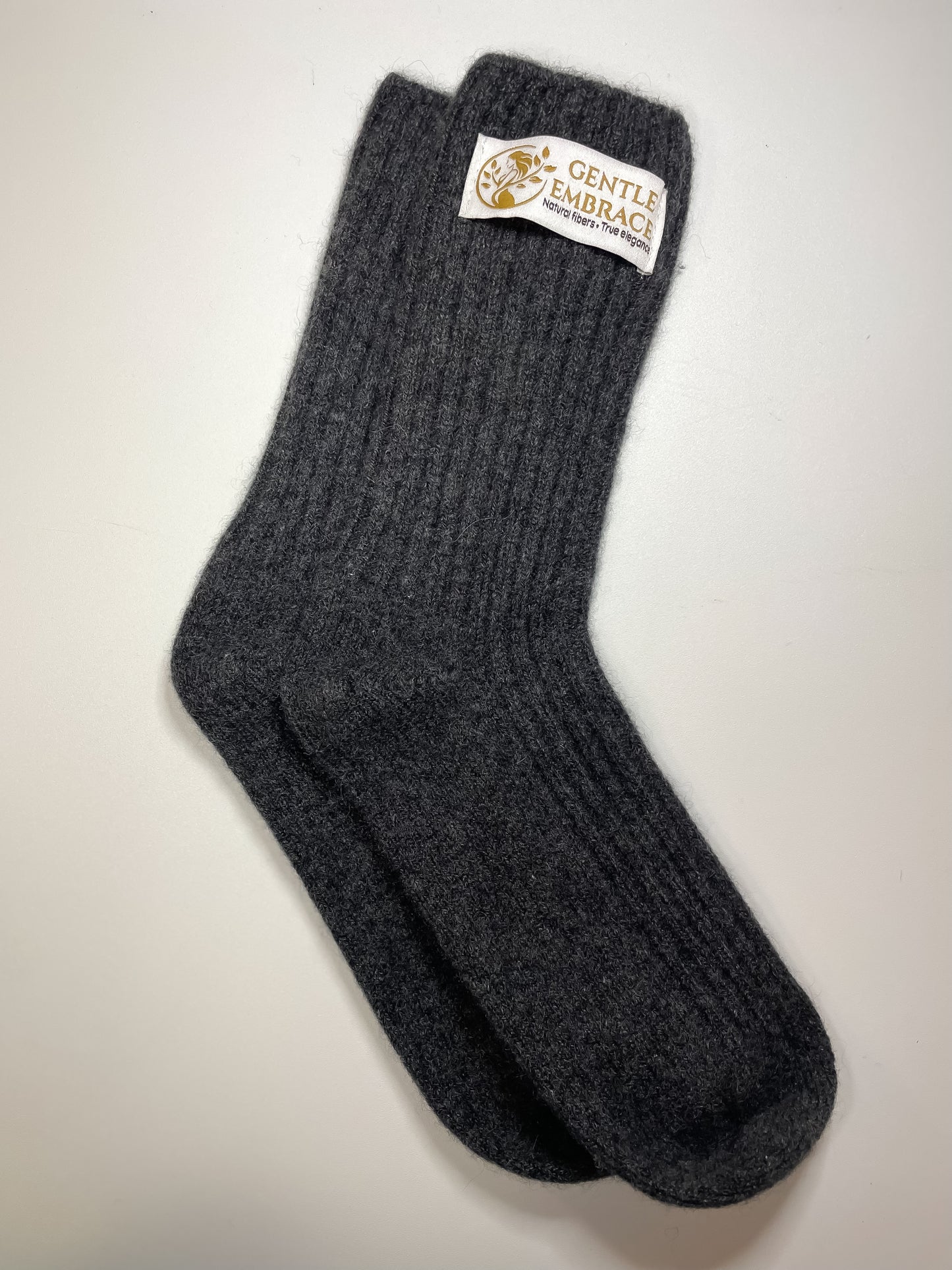 Cashmere Wool-Blend Socks – Brown, Light Grey, and Charcoal
