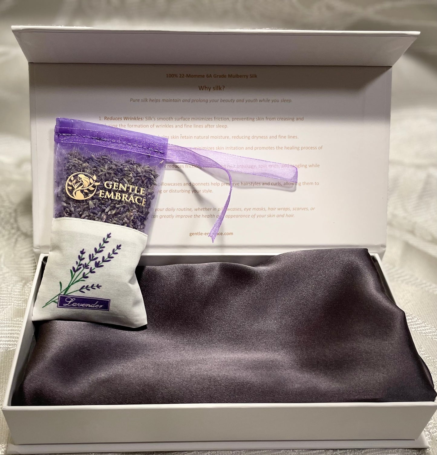 Silk Pillowcase & Lavender Sachet