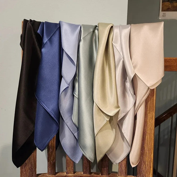 Solid Color Silk Scarf