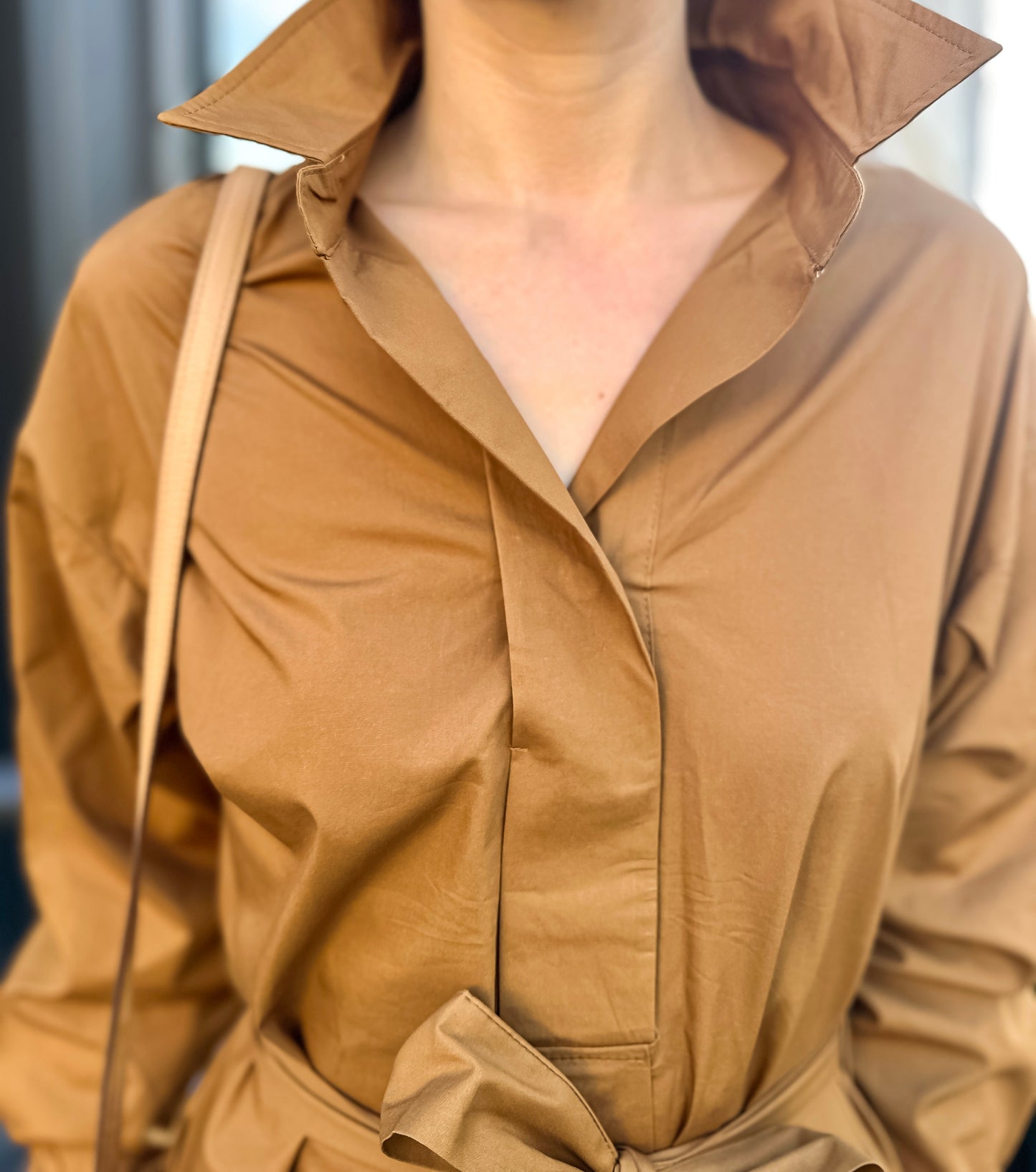 Sculpted Grace Cotton Midi Dress