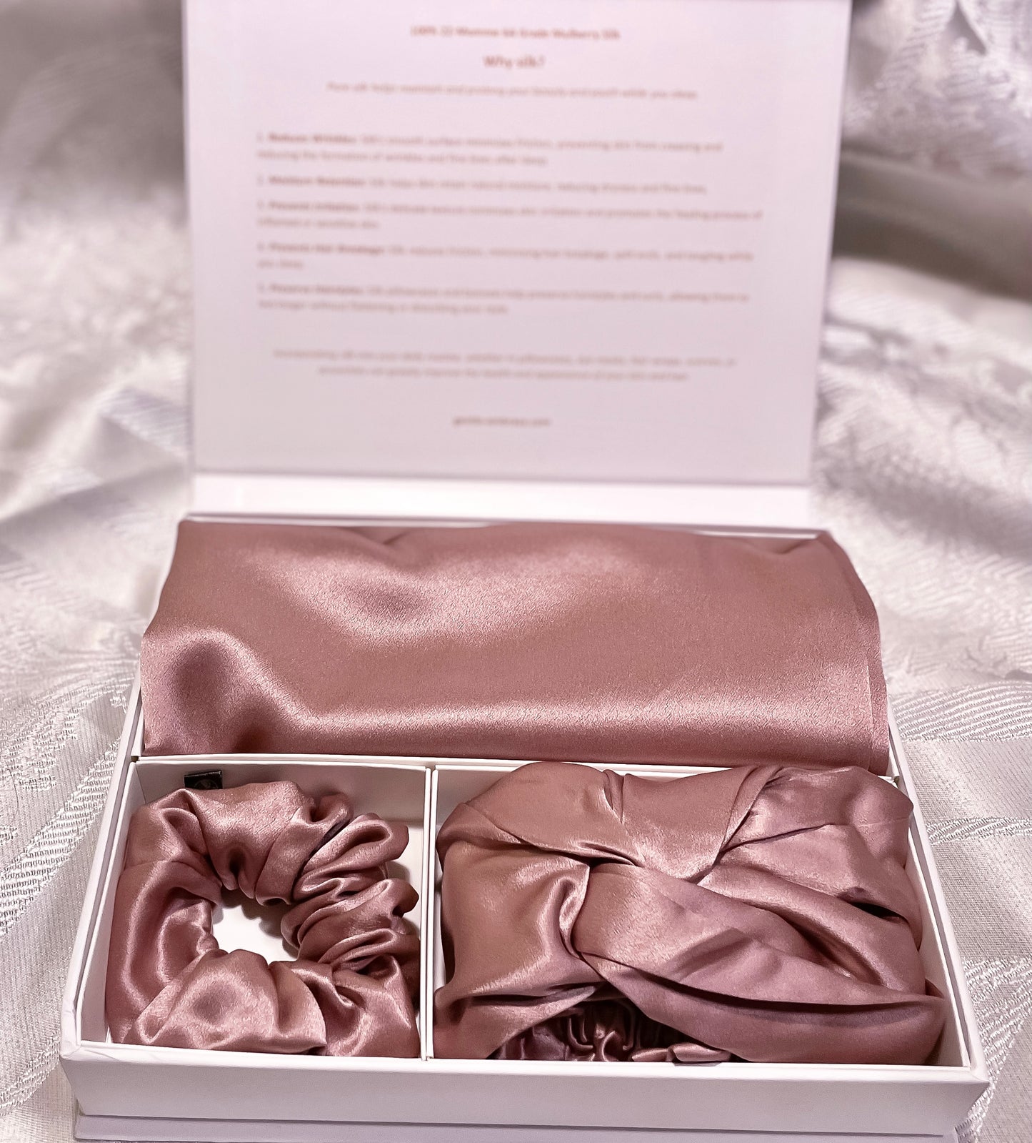 Silk Pillowcase, Silk Bonnet & Silk Scrunchie