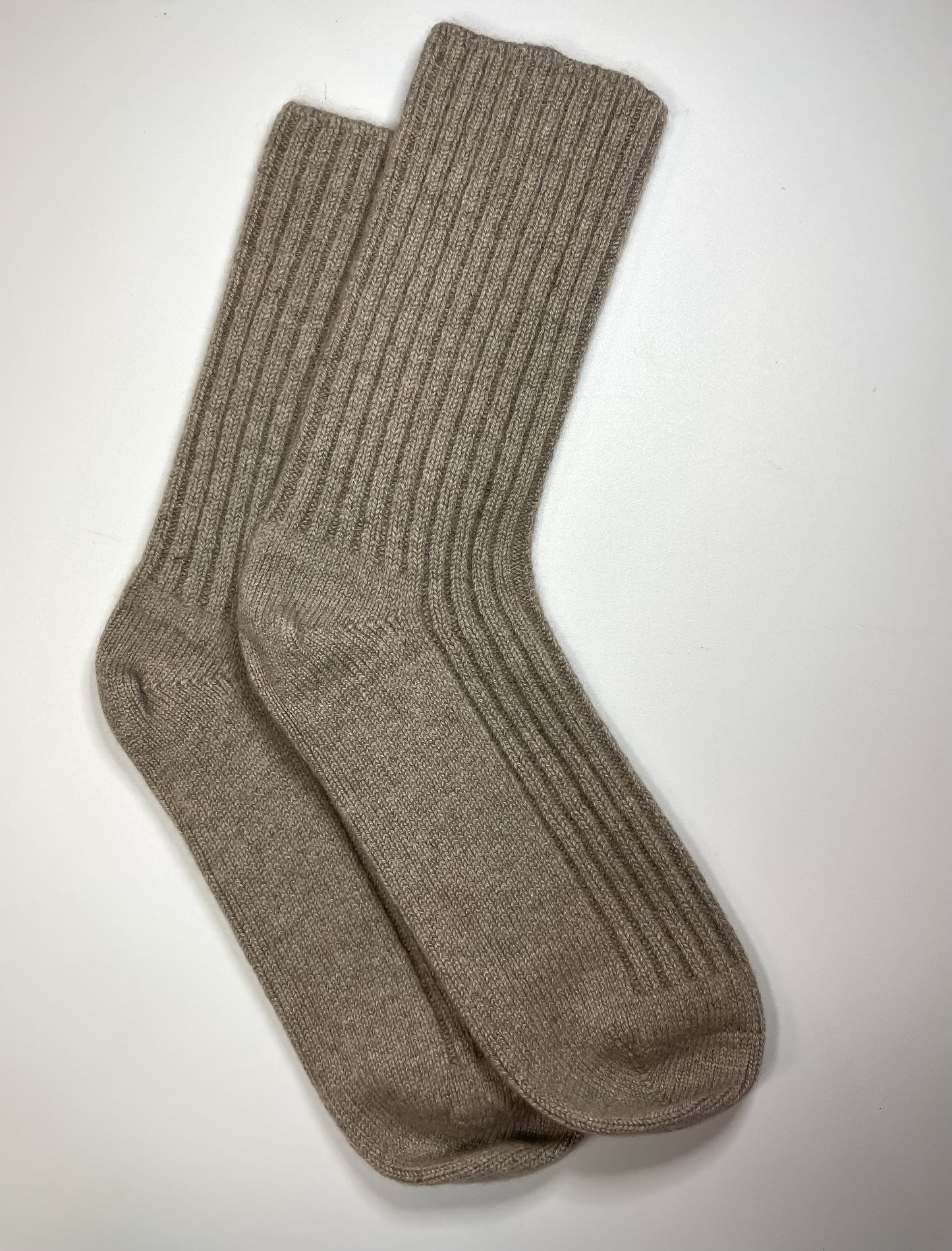 Cashmere Wool-Blend Socks – Brown, Light Grey, and Charcoal