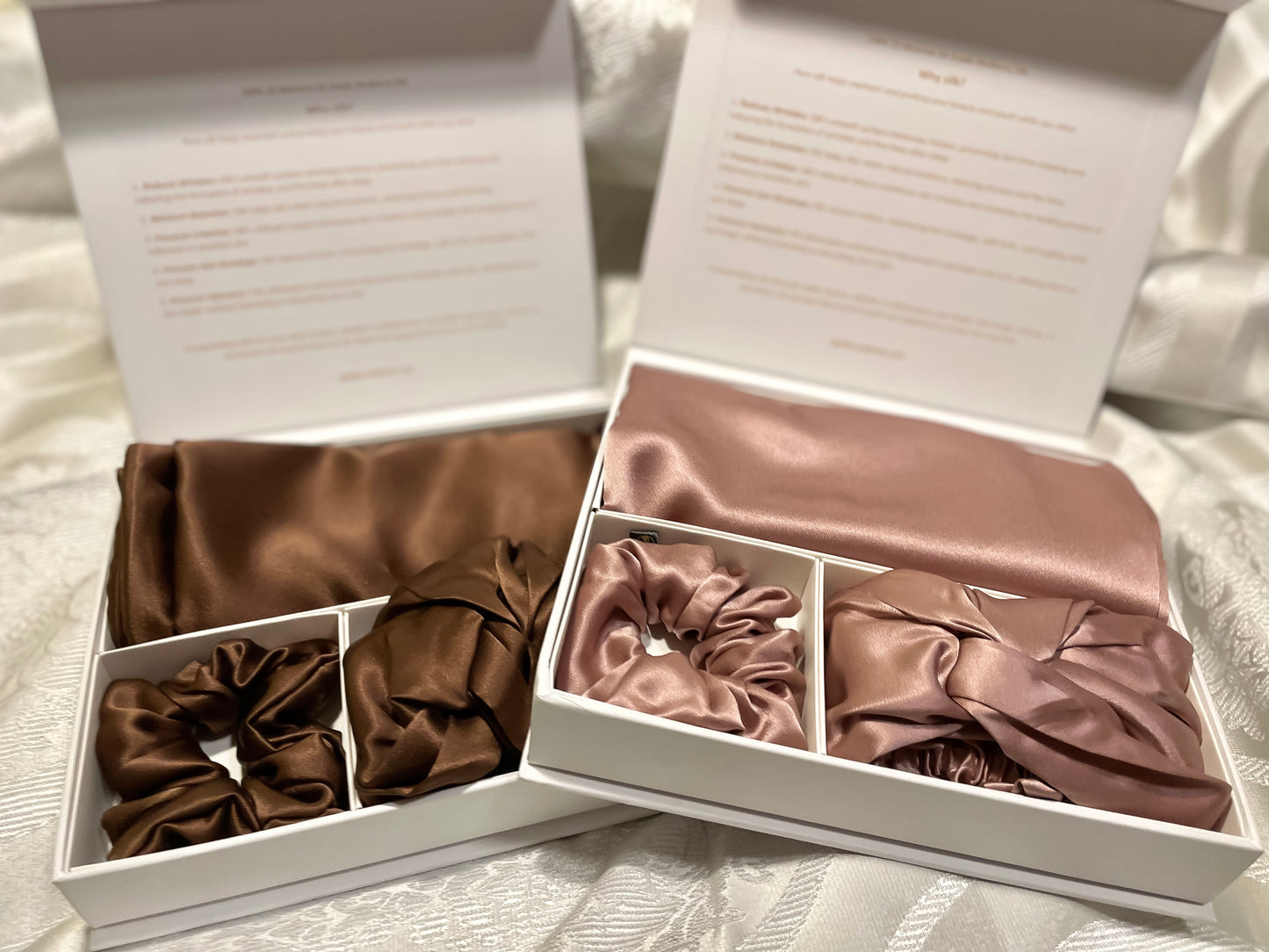 Silk Pillowcase, Silk Bonnet & Silk Scrunchie