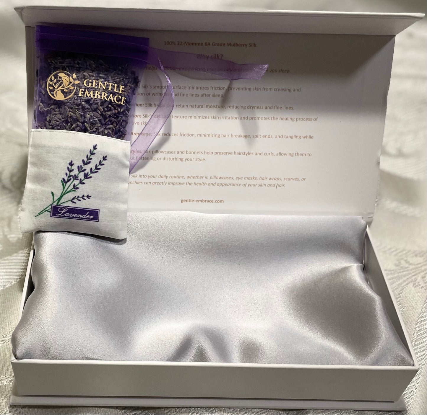 Silk Pillowcase & Lavender Sachet