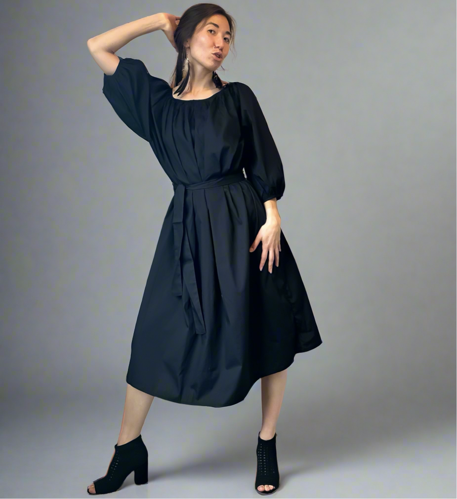 Black Charm Cotton Dress