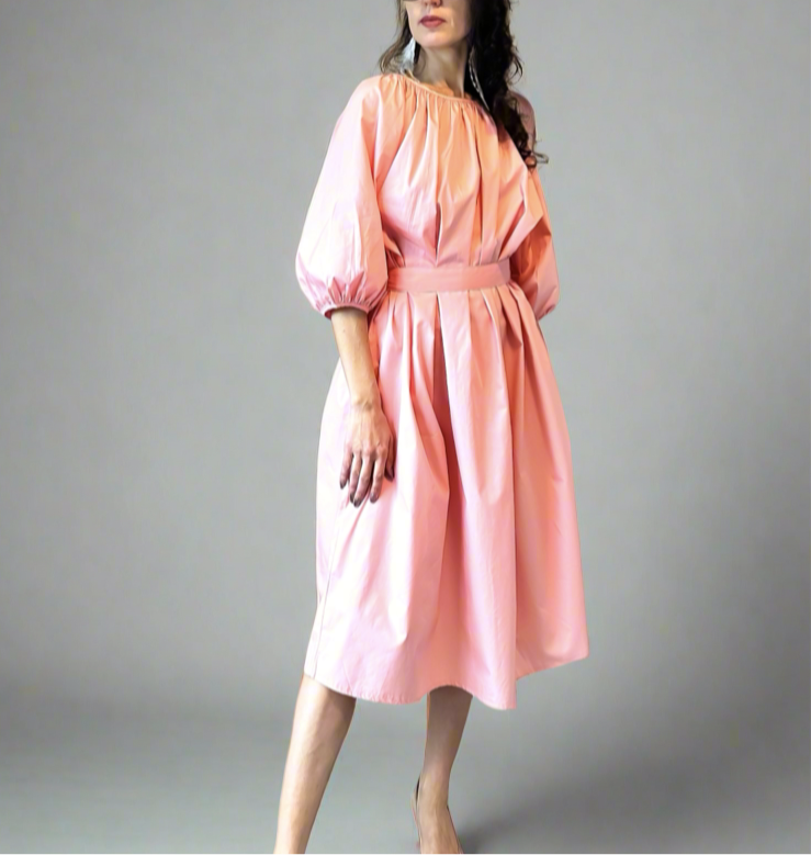 Peony Charm Cotton Dress