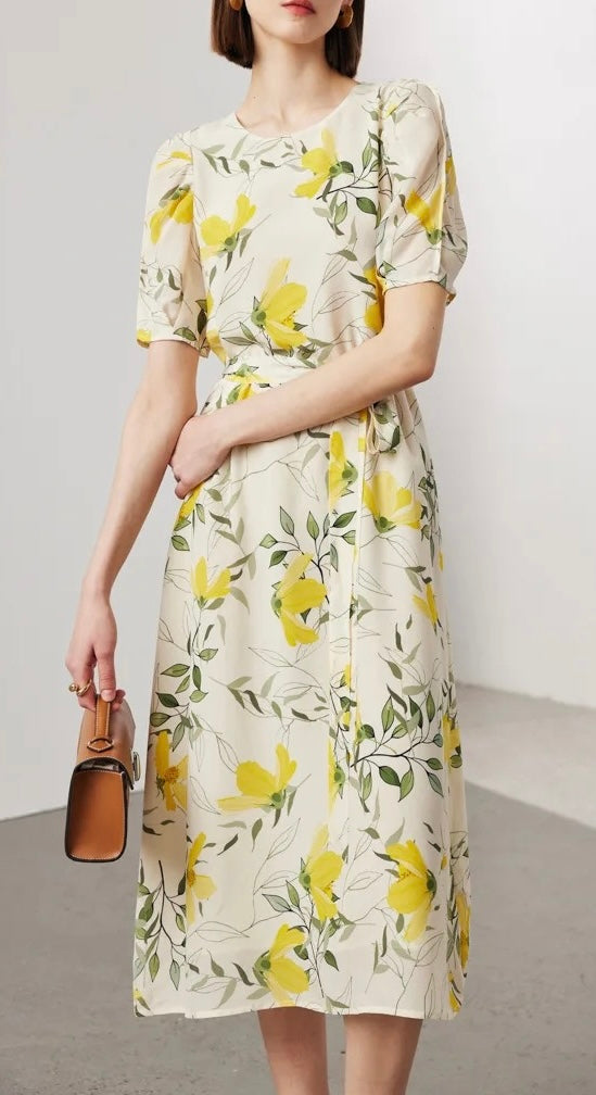 Midi-length Silk Dress