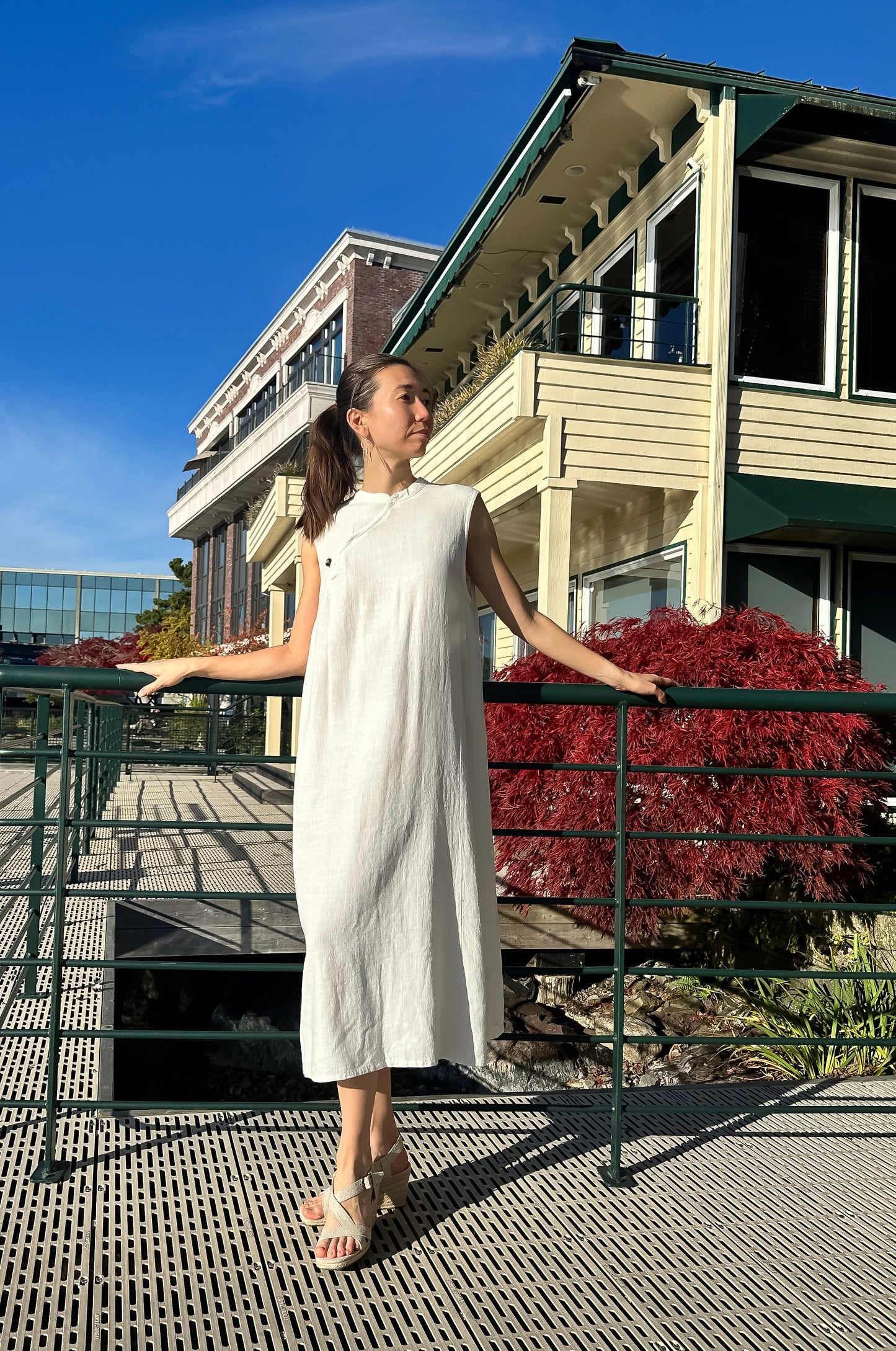 Cotton/Ramie Oriental Style Dress