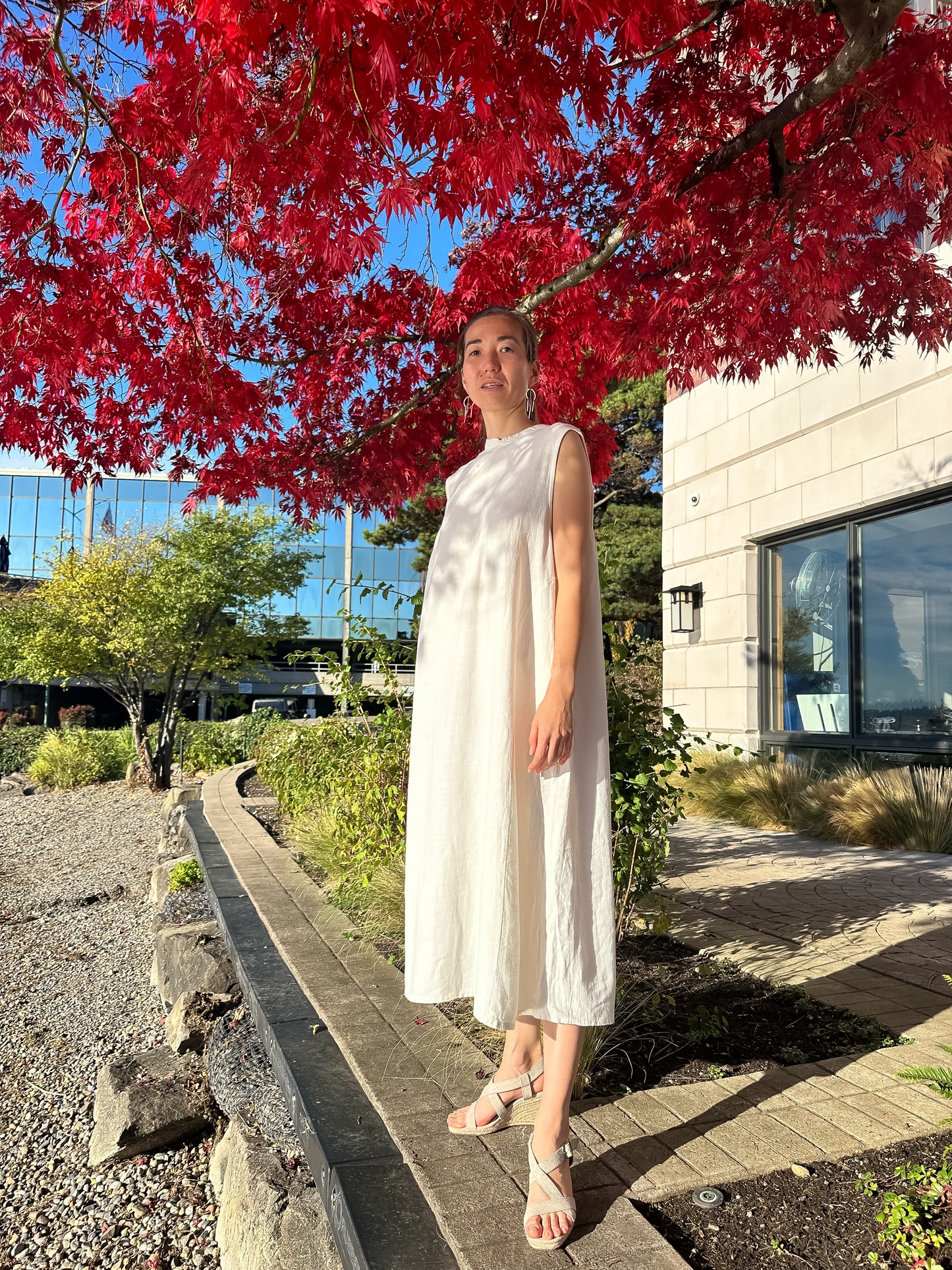 Cotton/Ramie Oriental Style Dress