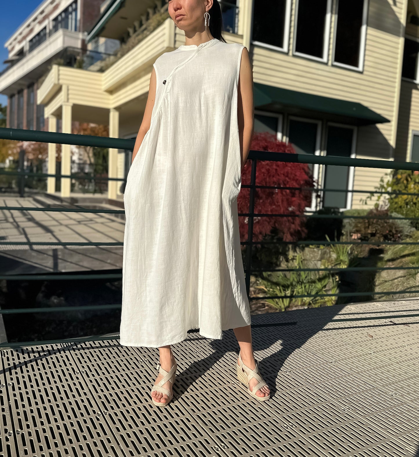 Cotton/Ramie Oriental Style Dress