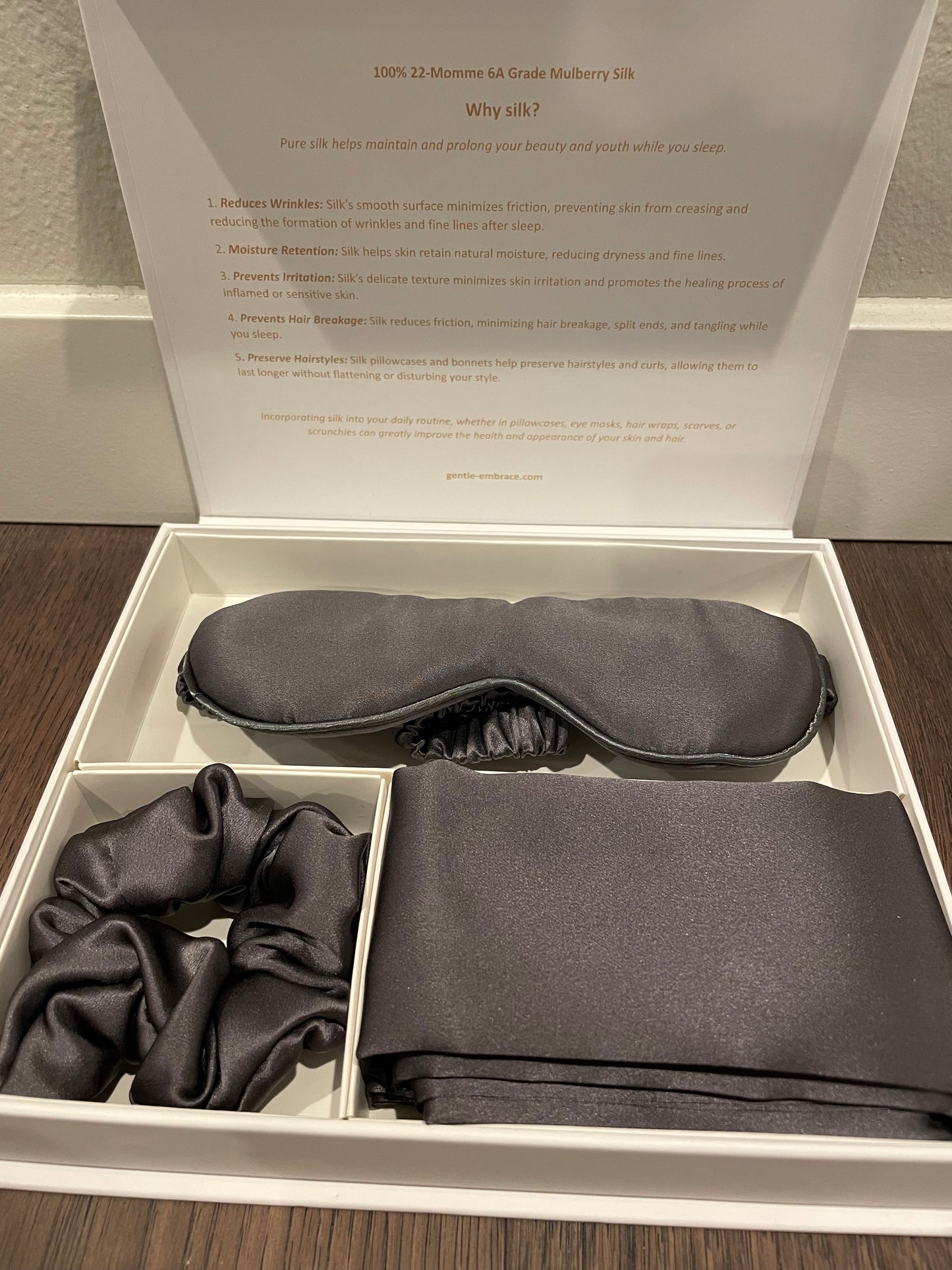 The Luxe Slumber Set: Ultimate Silk Sleep Essentials (Silk Pillowcase, Silk Eye Mask & Silk Scrunchie)