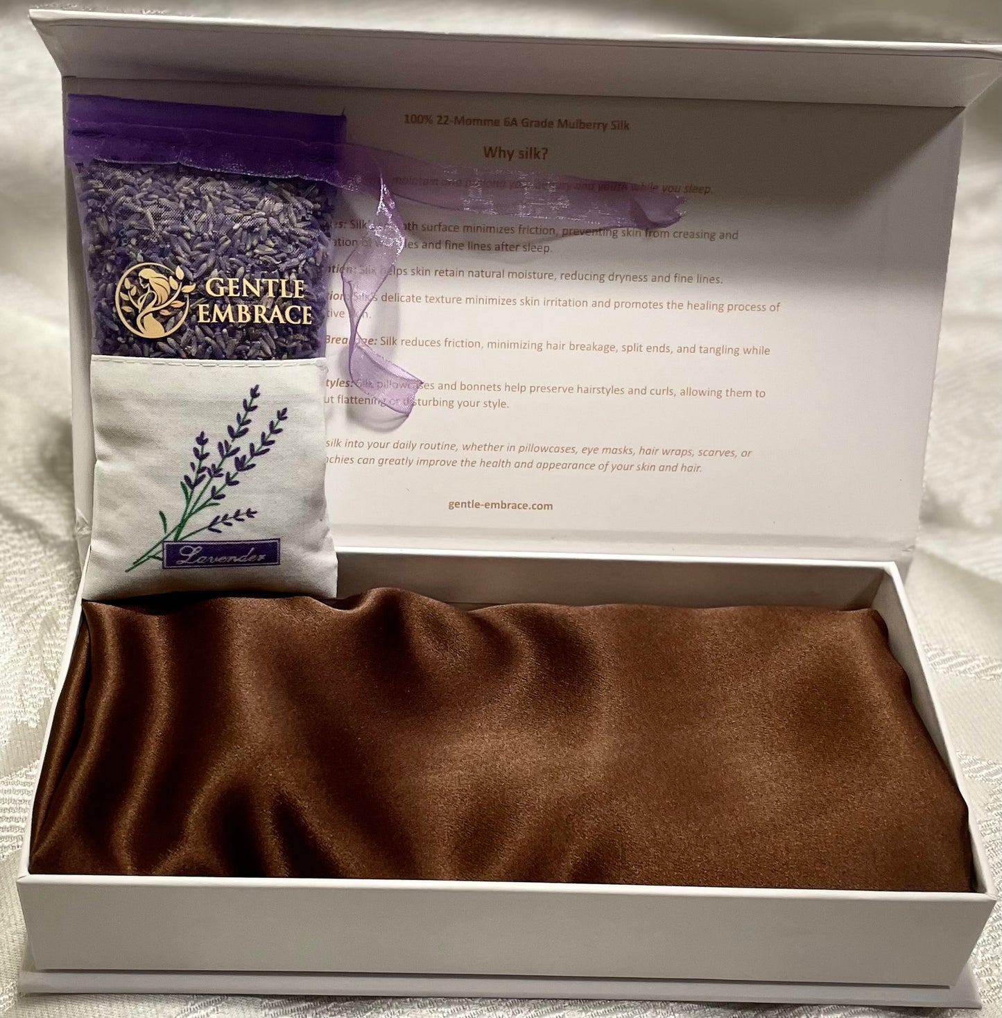 The Tranquil Silk & Lavender Sleep Set (Silk Pillowcase & Lavender Sachet)