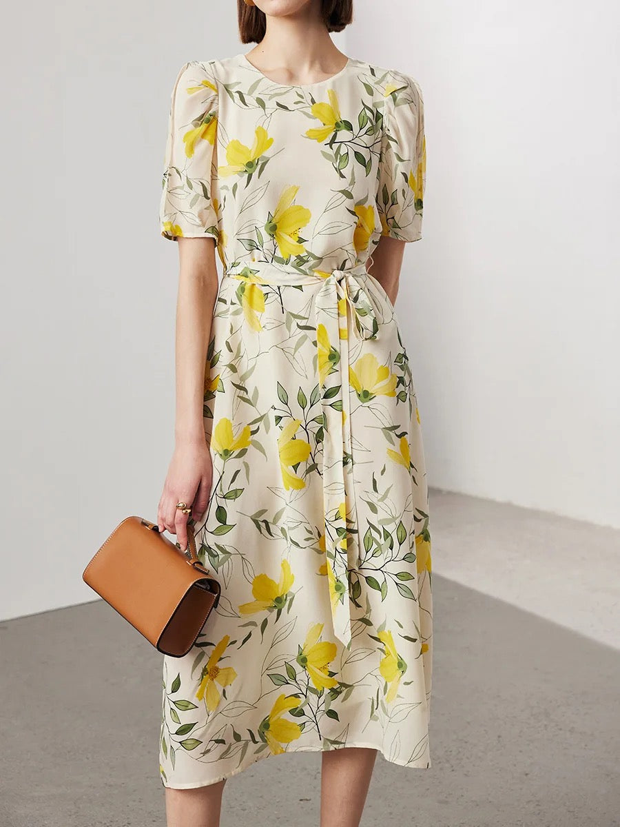 Midi-length Silk Dress