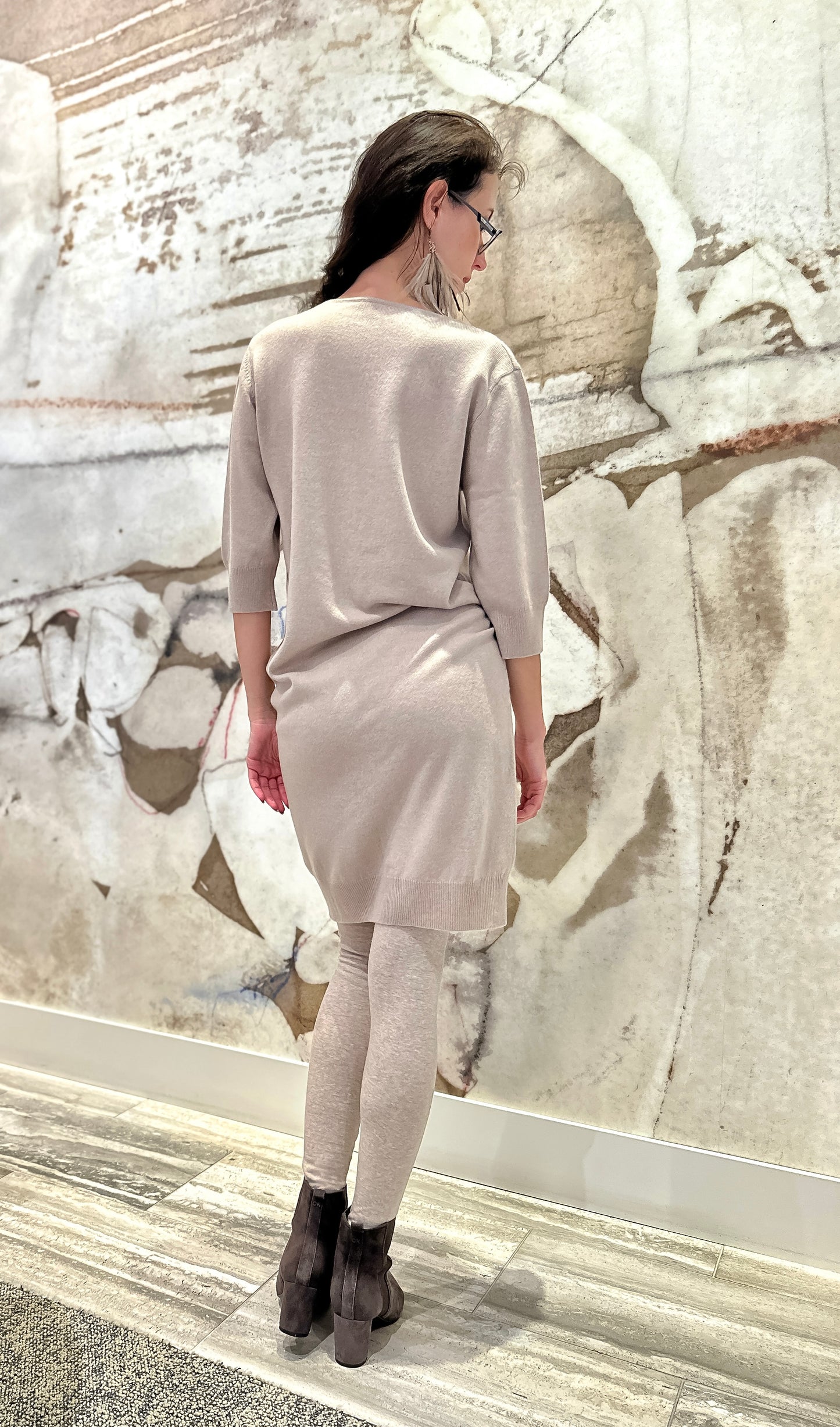 Luxe Essential Cashmere Light Latte Dress