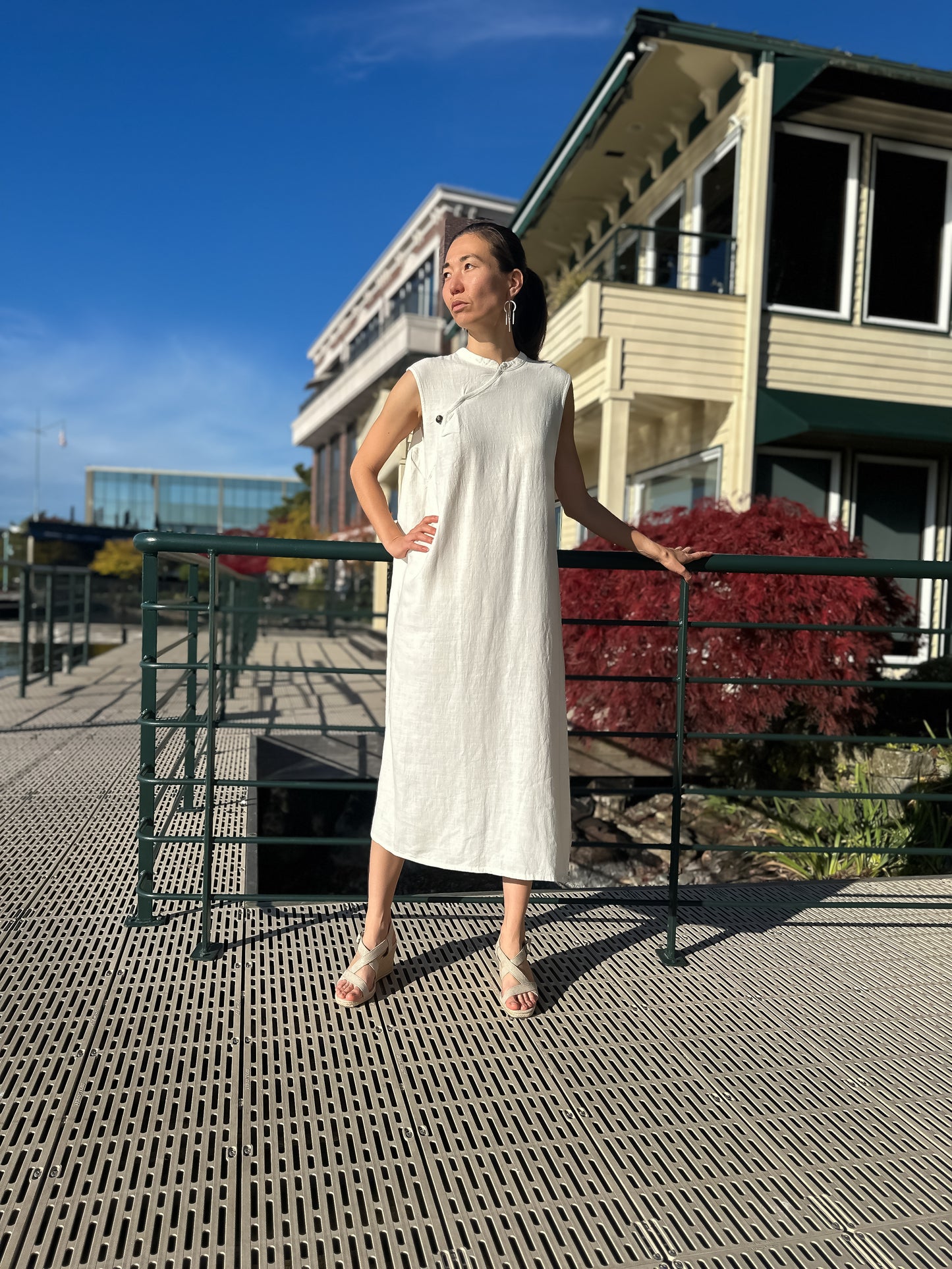 Cotton/Ramie Oriental Style Dress