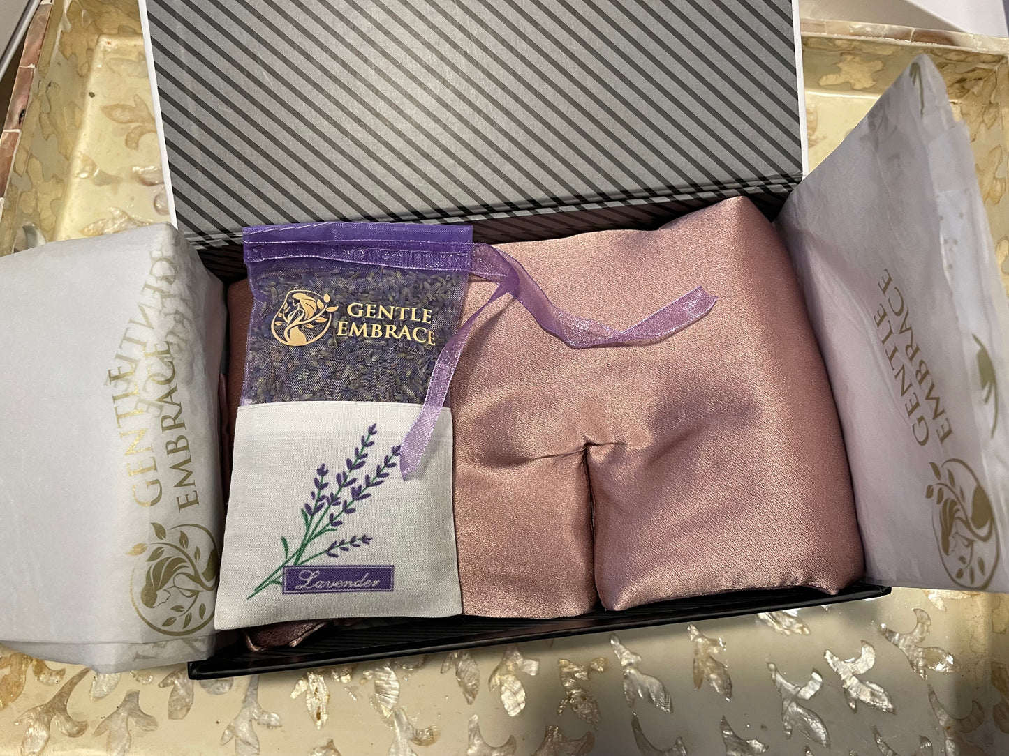 Dreamy Silk & Lavender Sleep Set (Oversized Silk Eye Mask & Lavender Sachet)