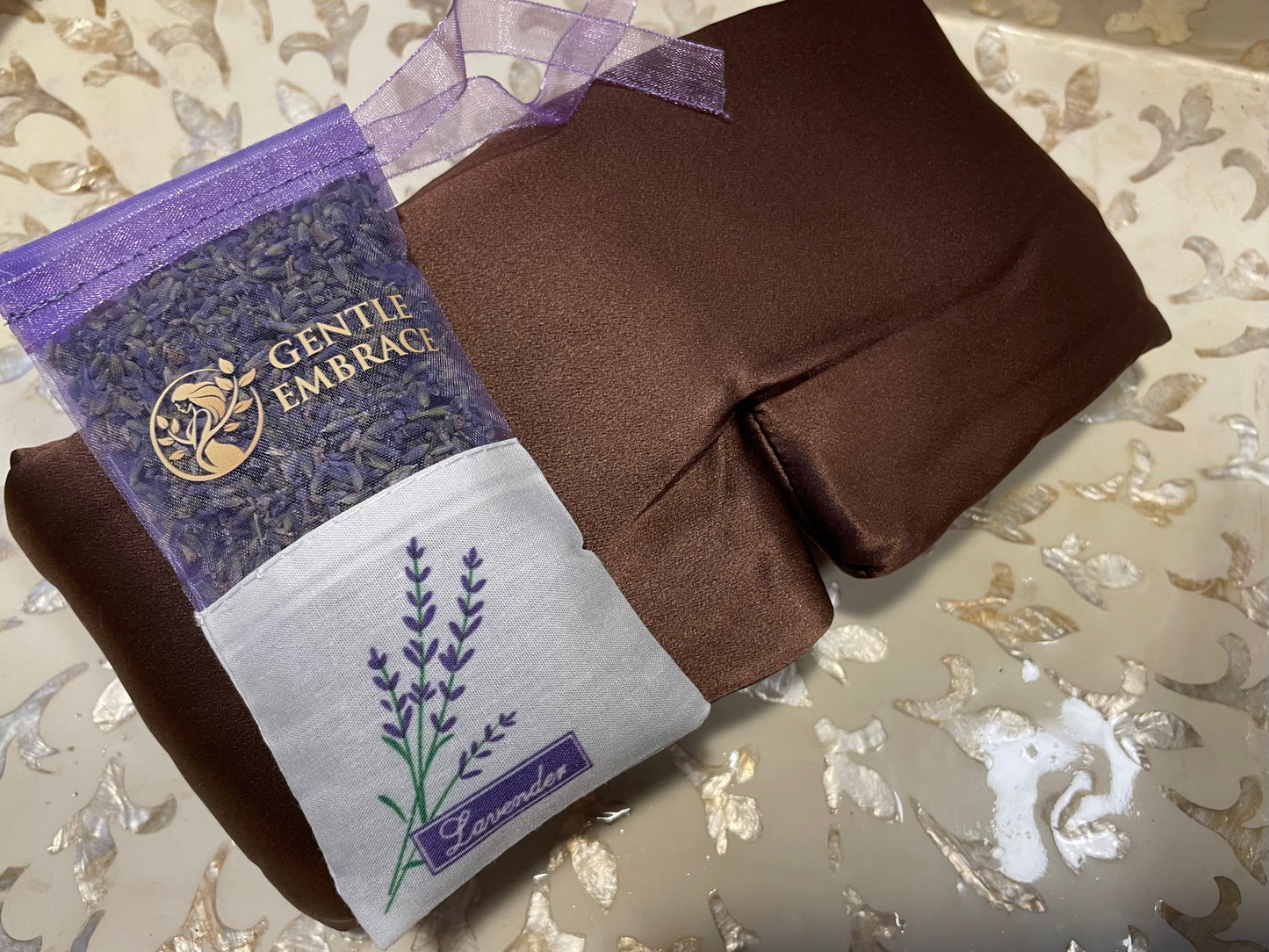 Dreamy Silk & Lavender Sleep Set (Oversized Silk Eye Mask & Lavender Sachet)