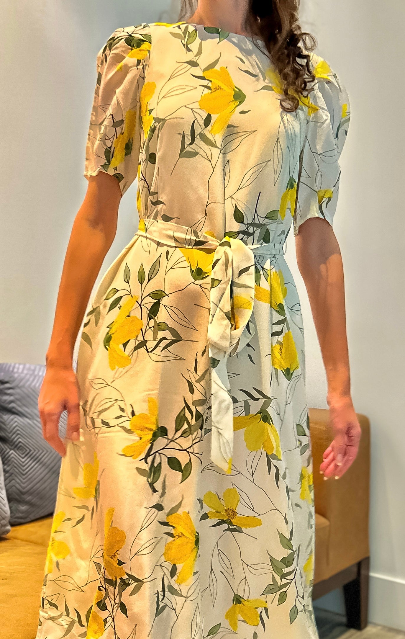 Midi-length Silk Dress