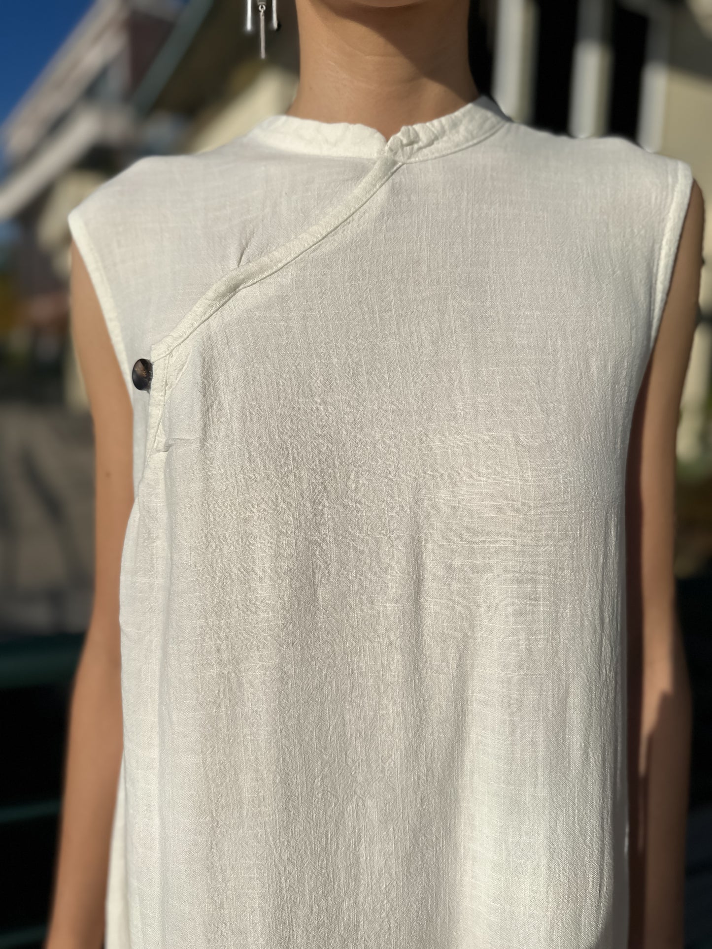 Cotton/Ramie Oriental Style Dress