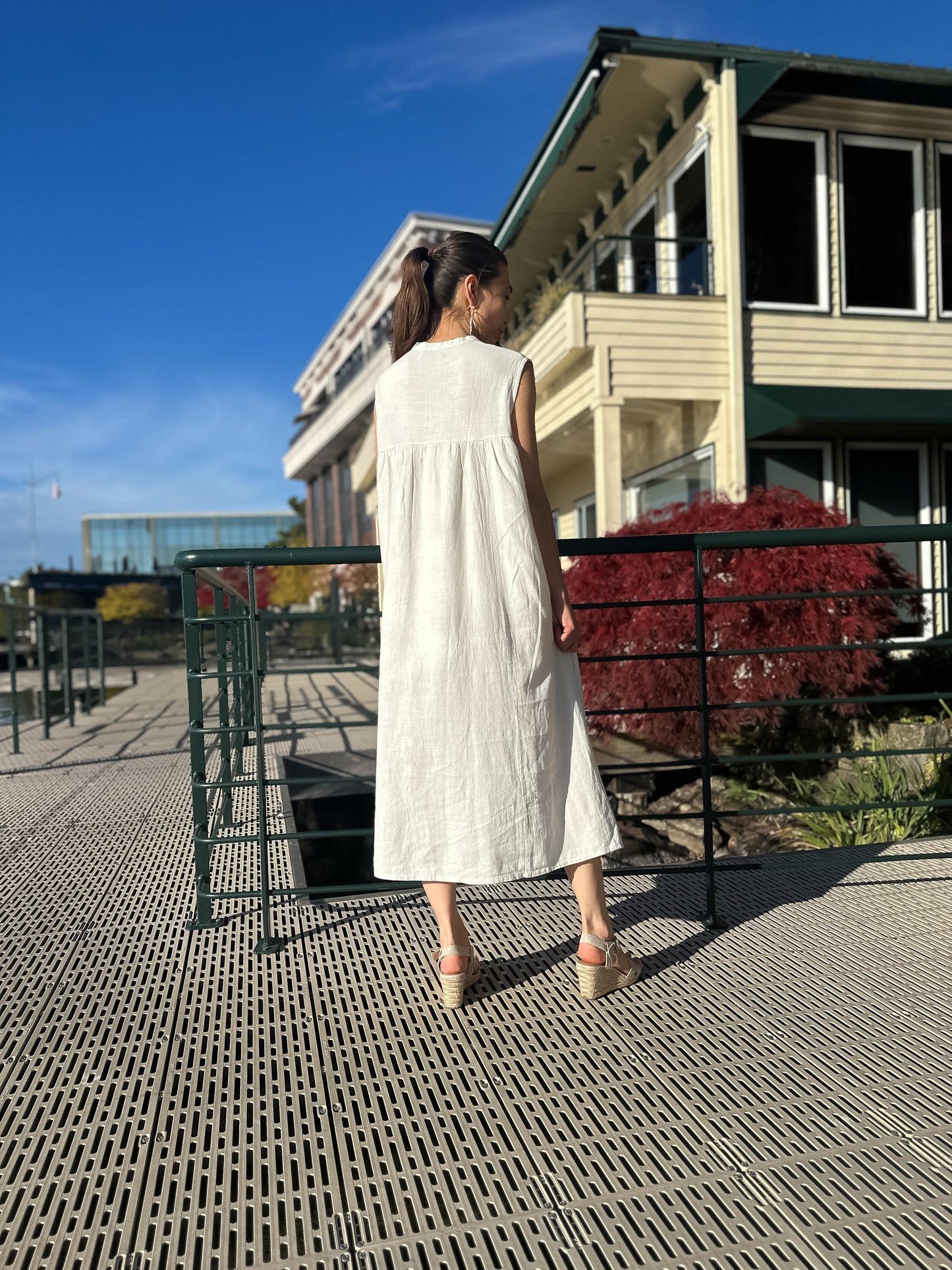 Cotton/Ramie Oriental Style Dress