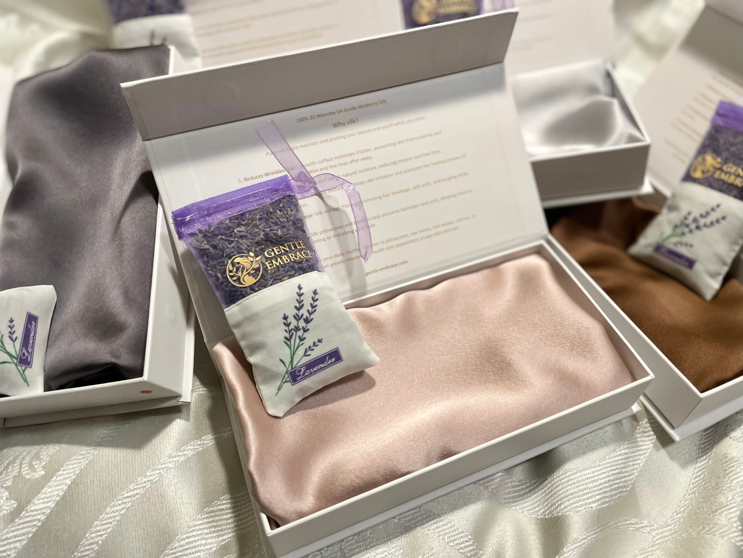 The Tranquil Silk & Lavender Sleep Set (Silk Pillowcase & Lavender Sachet)