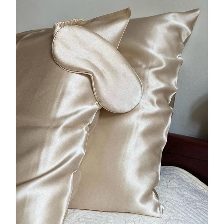 The Luxe Slumber Set: Ultimate Silk Sleep Essentials (Silk Pillowcase, Silk Eye Mask & Silk Scrunchie)