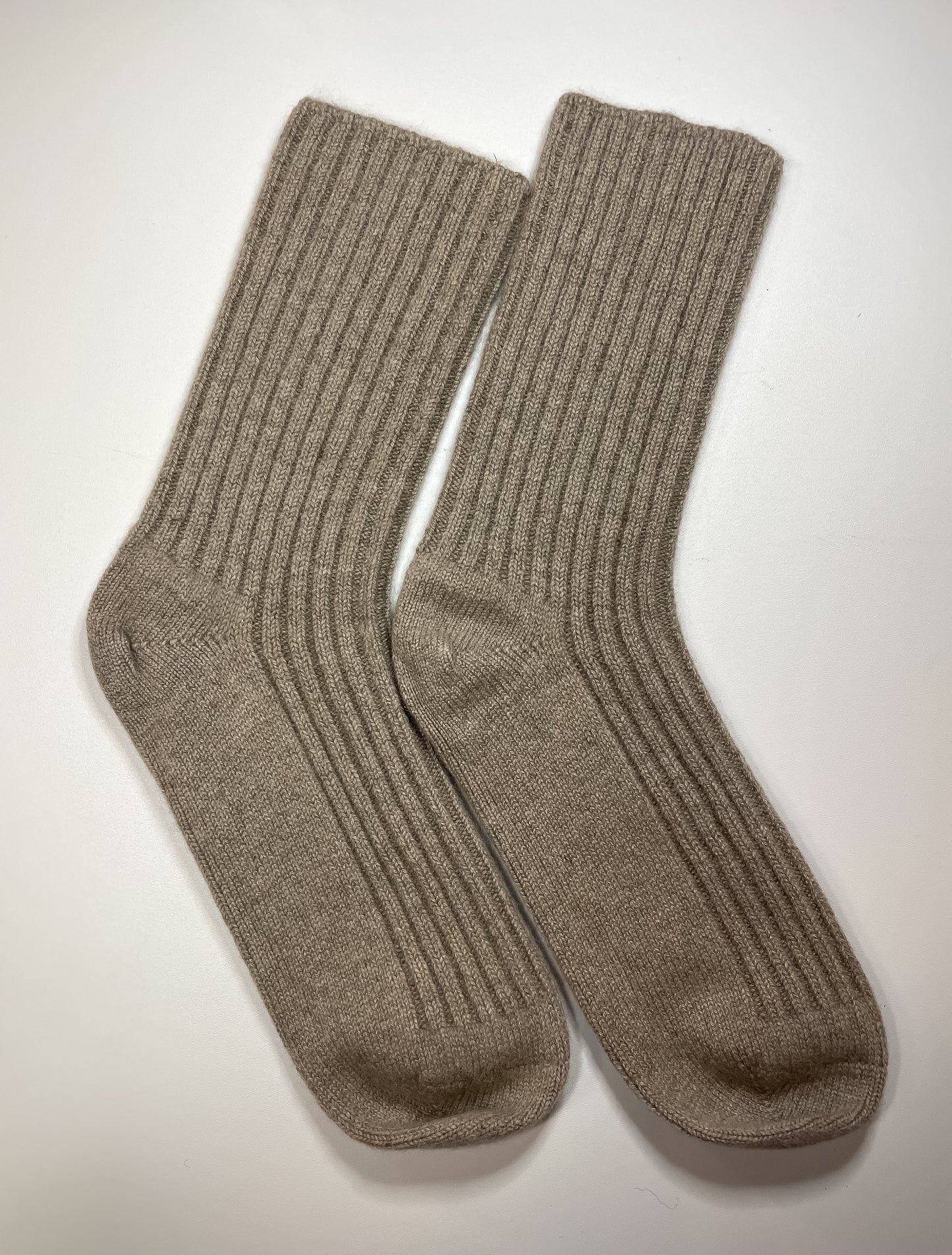 Cashmere Wool-Blend Socks – Brown, Light Grey, and Charcoal