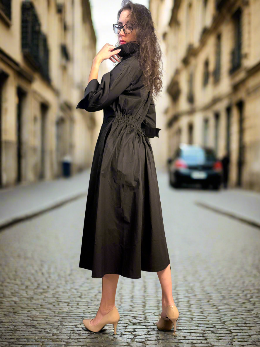 Classic Cotton Black Dress