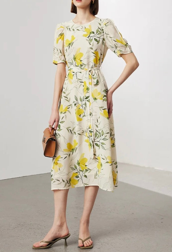 Midi-length Silk Dress